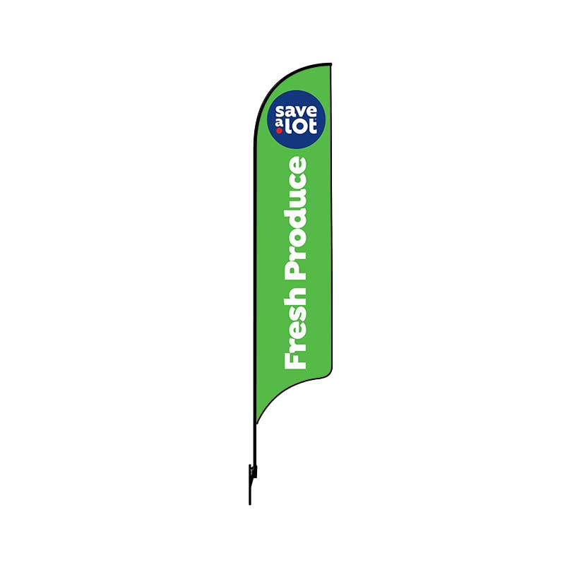 15' Save.A.Lot Green Fresh Produce AdverSail Flag (double sided)
