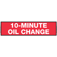 2' x 8' FullSpeed Automotive 10 Minute Oil Change Mesh Bay Banner - RED