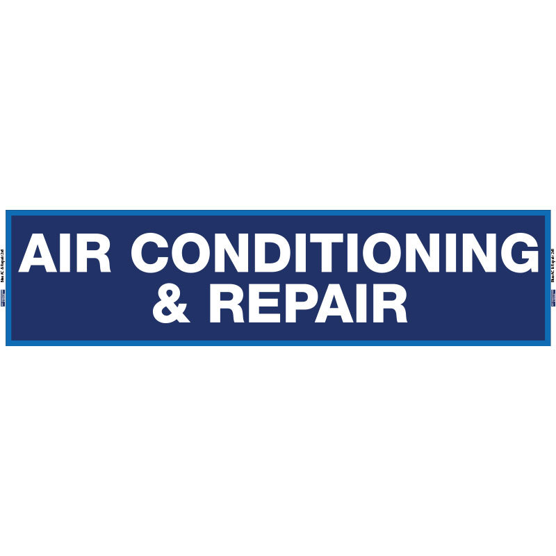 2' x 8' FullSpeed Automotive Air Conditioning & Repair Mesh Bay Banner - BLUE