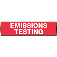 2' x 8' FullSpeed Automotive Emissions Testing Mesh Bay Banner - RED
