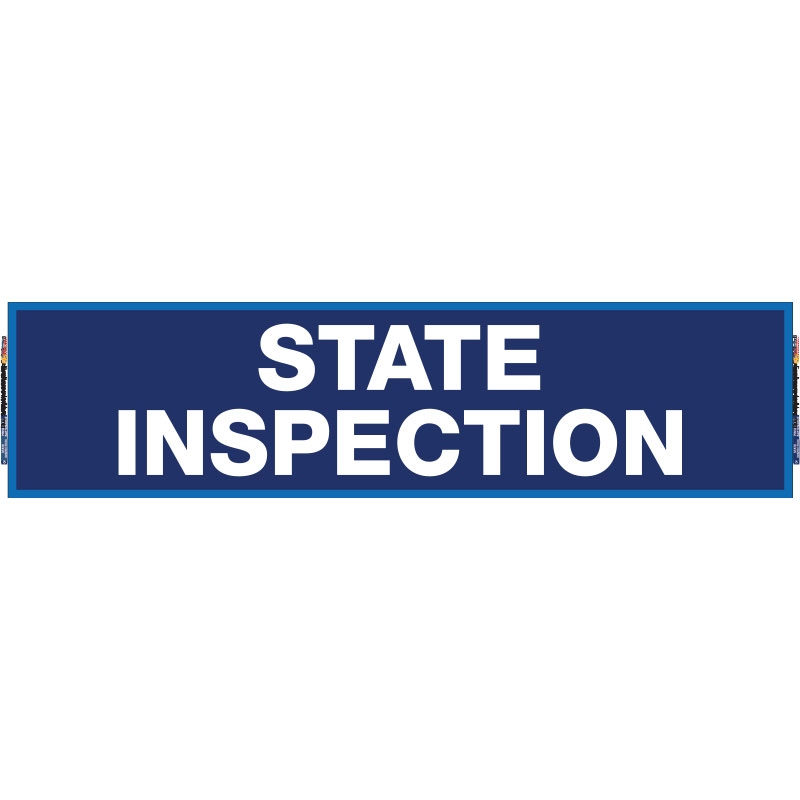 2' x 8' FullSpeed Automotive Blue State Inspection Mesh Bay Banner (single-sided)