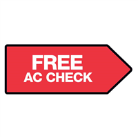 46" x 18" FullSpeed Automotive Red Free AC Check Spinner Sign (double-sided)