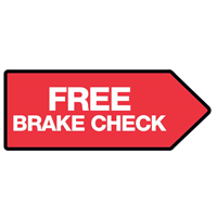 46" x 18" FullSpeed Automotive Red Free Brake Check Spinner Sign (double-sided)