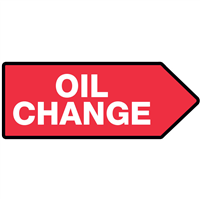 46" x 18" FullSpeed Automotive Red Oil Change Spinner Sign (double-sided)
