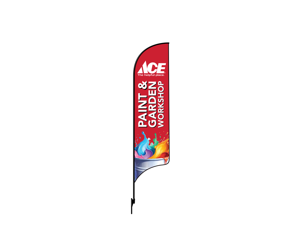 12' Ace Hardware Paint & Garden Workshop AdverSail Flag