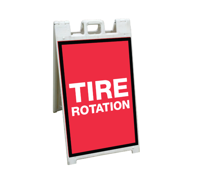 24" x 36" FullSpeed Red Tire Rotation A-frame Insert 