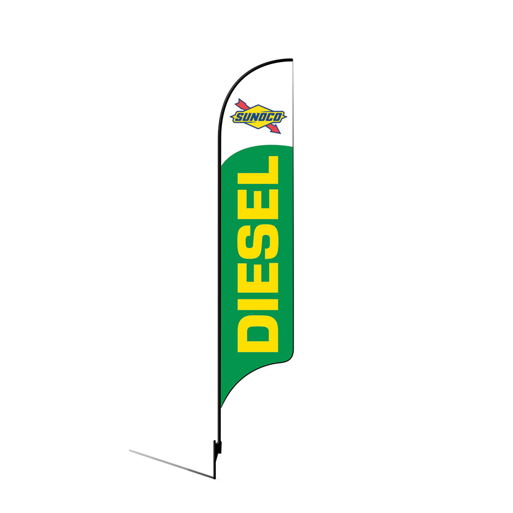 15' Sunoco Green Diesel AdverSail Flag Kit