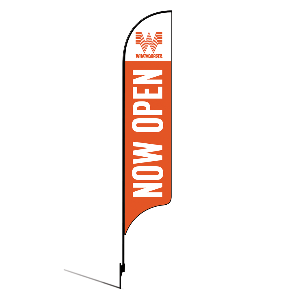 15' Whataburger Orange Now Open AdverSail Flag Kit