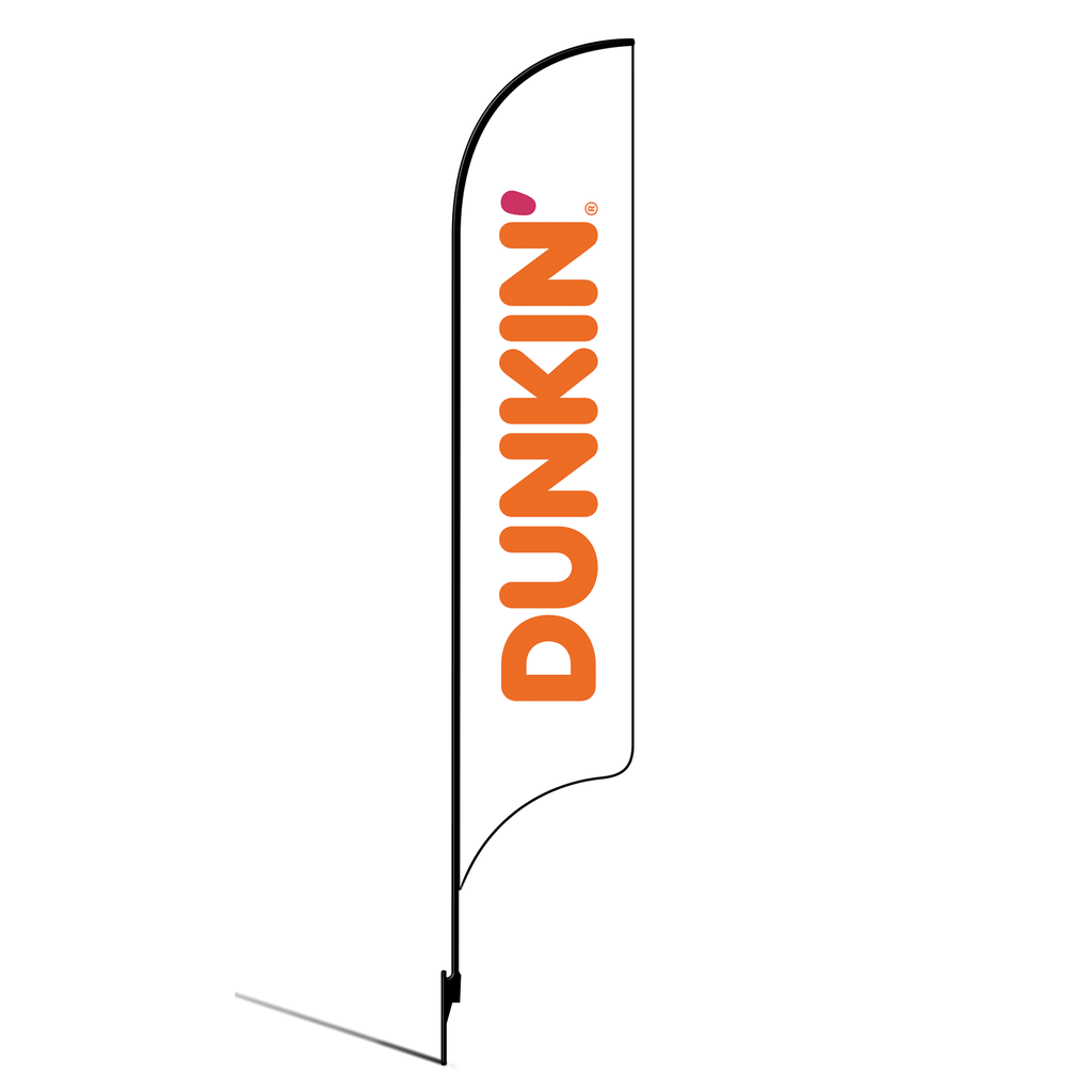 15' Dunkin' Donuts White Logo AdverSail Flag Kit