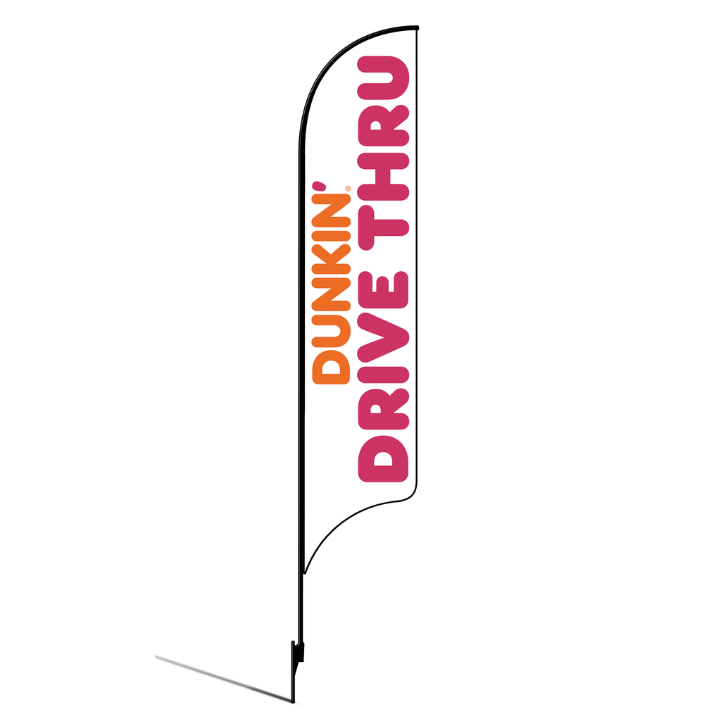 Kit for 15' Dunkin' Donuts White Drive Thru AdverSail 