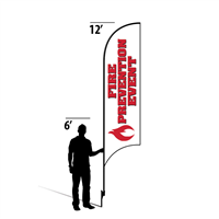 12' Ace Hardware White Fire Prevention Event AdverSail Flag
