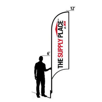 12' Ace Hardware White The Supply Place AdverSail Flag