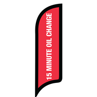 12' FullSpeed Automotive Red 15 Minute Oil Change AdverSail Flag