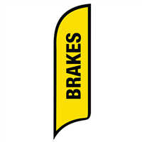 12' FullSpeed Automotive Yellow Brakes AdverSail Flag