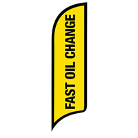 12' FullSpeed Automotive Yellow Fast Oil Change AdverSail Flag