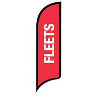 12' FullSpeed Automotive Red Fleets AdverSail Flag